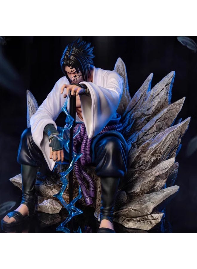 Naruto Curse Mark Sasuke Seated Figure,Anime Model, Desk Ornament and Edgy Birthday Gift - Image 2